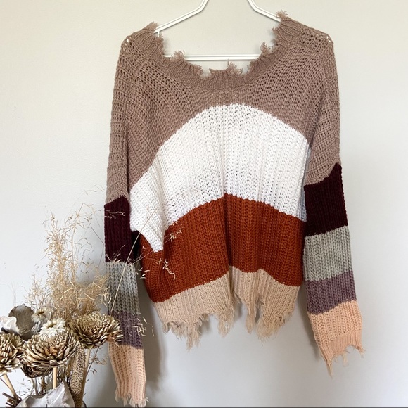 Miracle Frayed Knit Sweater - Picture 2 of 3